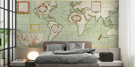 Antique World Map 9 Wallpaper | Decorate Your Home with Happywall