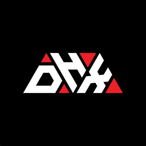 DHX triangle letter logo design with triangle shape. DHX triangle logo ...