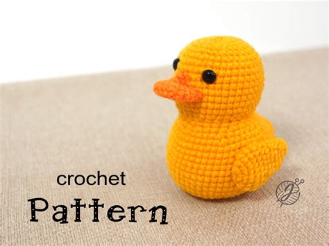 Yellow rubber duck crochet PATTERN Amigurumi duck pattern DIY