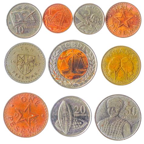 10 Different Ghanaian Coins From West Africa Ghana. African - Etsy UK