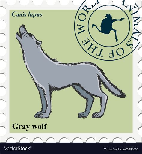 Stamp with animal Royalty Free Vector Image - VectorStock