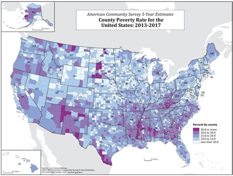 County Poverty Rate for the United States: 2013-2017 : r/MapPorn