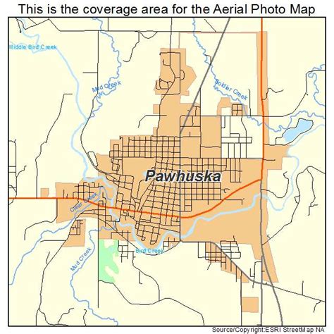 Aerial Photography Map of Pawhuska, OK Oklahoma