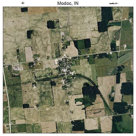 Aerial Photography Map of Modoc, IN Indiana