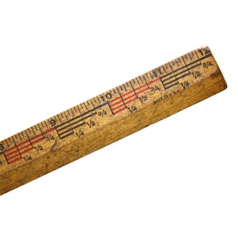 Wood Ruler Vintage Fractional 12 Inch