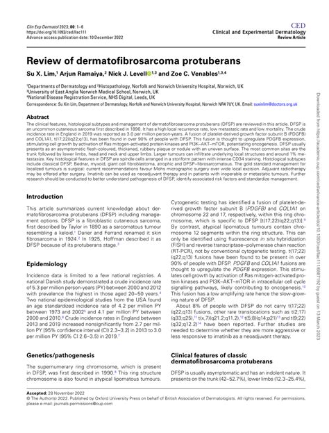 (PDF) Review of dermatofibrosarcoma protuberans