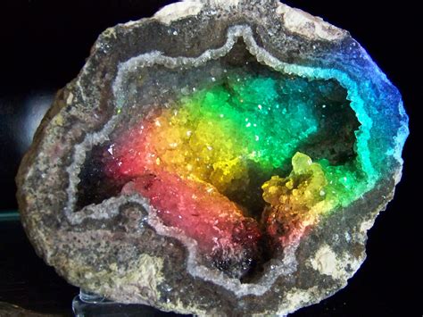 Rainbow Crystal Geode Is a Dazzling Delight You Can Hold in Your Hands