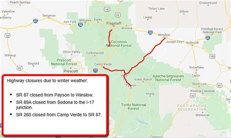 Road closures in Northern Arizona | The Daily Courier | Prescott, AZ