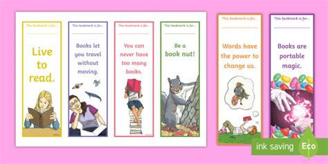 World Book Day Editable Bookmarks - page marker, gift, reading for pleasure