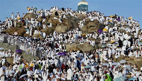 In pictures: Hundreds of thousands of pilgrims pray at Mount Arafat in Hajj climax