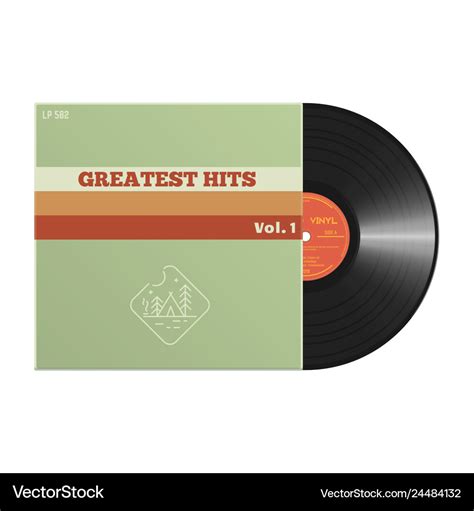 Retro vinyl record cover Royalty Free Vector Image