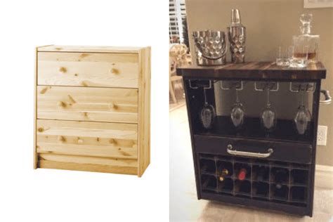 IKEA Bar Cabinet and Bar Cart Hacks to cleverly hold your liquor