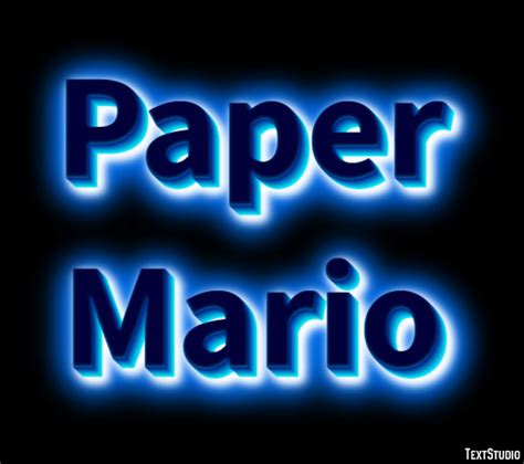 Paper Mario Text Effect and Logo Design Videogame