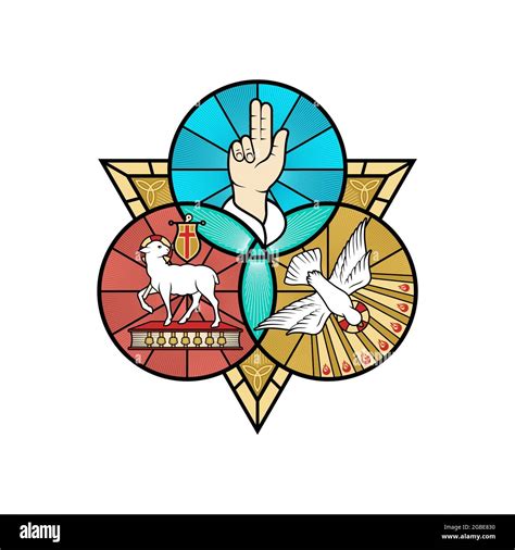 Christian illustration. The magnificent seal of the Holy Trinity: God ...