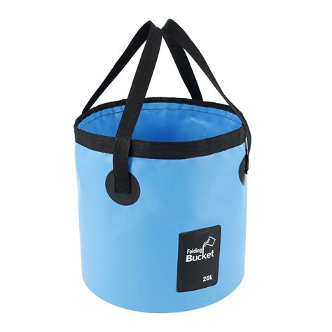 Collapsible Bucket with Handle, 5 Gallon Bucket(20L), Portable Camping ...