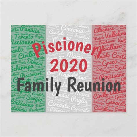 Italian Family Reunion Postcard Invitation 2 | Zazzle