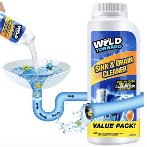 Wild Tornado Powerful Sink & Drain Cleaner High Efficiency - Clog Remover Tornado Sink & Drain ...