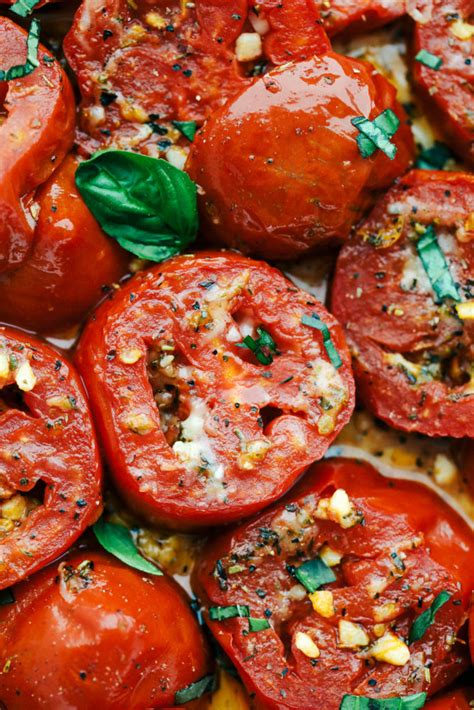 Parmesan Garlic Roasted Tomatoes - Varsha's Recipes