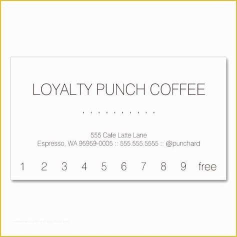 Free Punch Card Template or Design Of 14 Restaurant Punch Card Designs ...