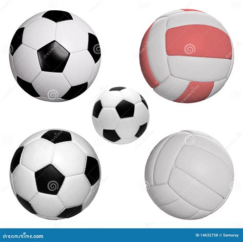 Five Balls Collection Isolated with Clipping Path Stock Photo - Image of five, path: 14632758