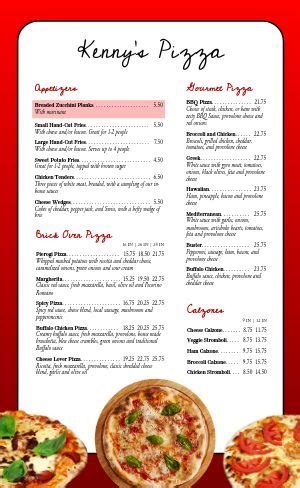 Pizza Menu Templates To Help Sell Your Pizzas - MustHaveMenus