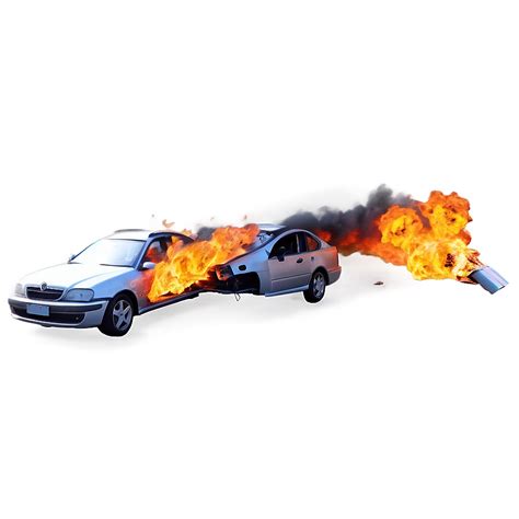 Download Car Crash Fire Explosion Png Tkn | Wallpapers.com