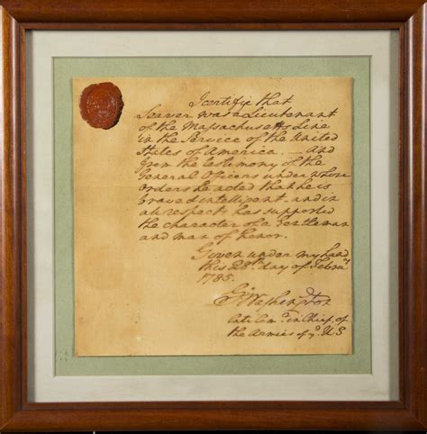 Important George Washington Hand Written Letter- 1785