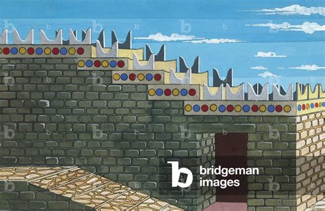 Image of Reconstruction of the exterior walls of the palace of Knossos,