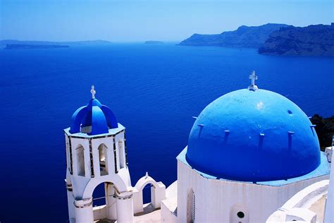 Greek Blue Photograph by Paul Cowan