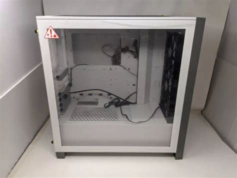 CORSAIR ICUE 4000X RGB Mid-Tower ATX White PC Case - 3X SP120 RGB Elite Fans EUR 29,35 - PicClick FR