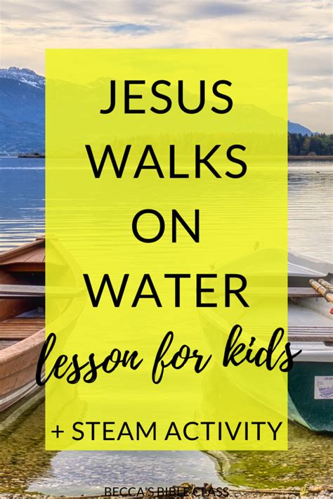 Jesus Walking on Water Object Lesson for Kids - Becca's Bible Class