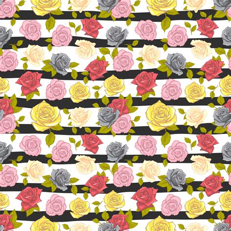 flower rose seamless pattern, vector floral rose seamless pattern, flower background 506201 ...