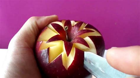 Art In Apples Show - Fruit Carving Apple Secret Lucky Star ★ Garnish ...