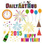 Happy New Year 2 Clip Art Set – Daily Art Hub // Graphics, Alphabets & SVG