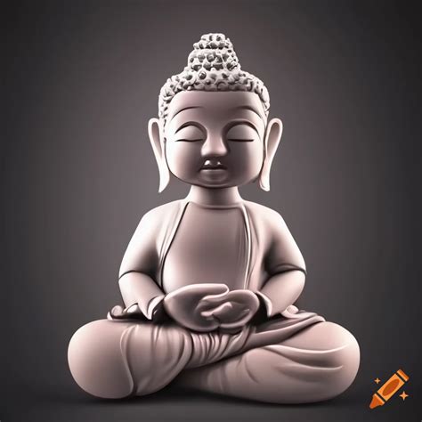 Cartoon image of meditating buddha on black background on Craiyon