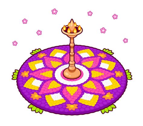 Onam Pookalam Cartoon