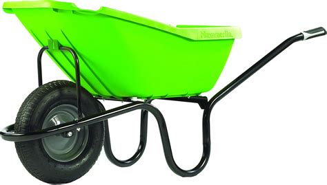 Haemmerlin Polypro Pick Up Green Pneumatic Wheelbarrow 110L - Wheelbarrows