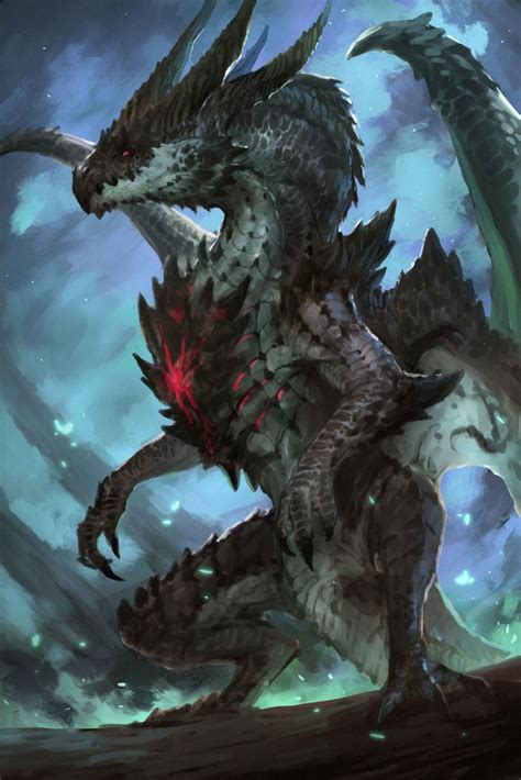 Black Dragon, Duong ct on ArtStation at https://www.artstation.com/artwork/YAyQV | Dragon ...