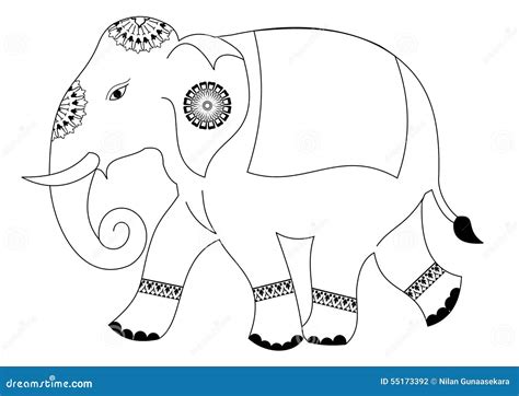 Elephant design stock illustration. Illustration of line - 55173392