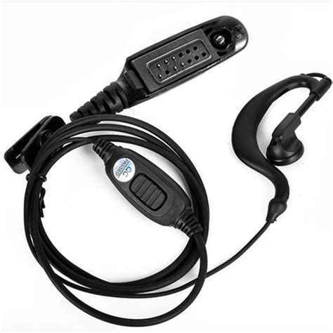 JXEJXO MIC Earpiece for Motorola Radio HT750 HT1250 GP328 GP329 GP340 GP380 MTX850 PRO5150 Black ...