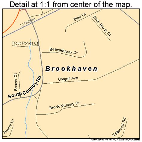 Brookhaven New York Street Map 3609000