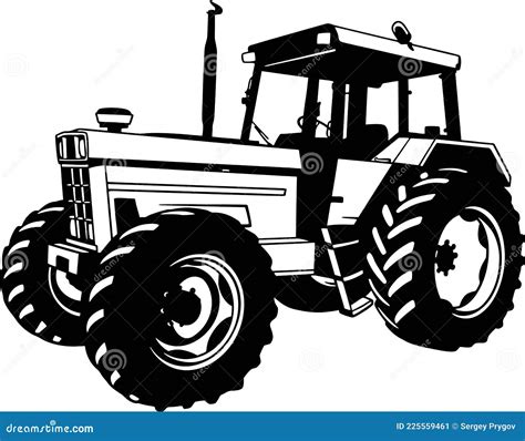 Tractor - Farm Tractor, Farming Vehicle - Farm Silhouette Stock Vector ...