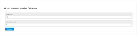 Vickers Hardness Number Calculator - Calculator Academy