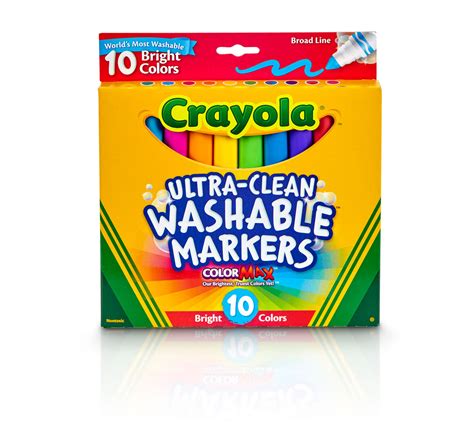 Ultra-Clean Markers, Broad Line, Bright, 10 ct. | Crayola