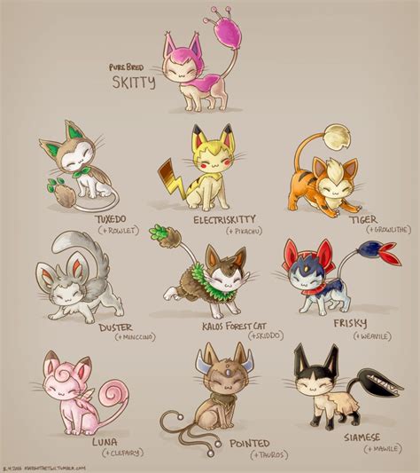 Skitty variants | Cat pokemon, Pokemon breeds, Pokemon fusion art