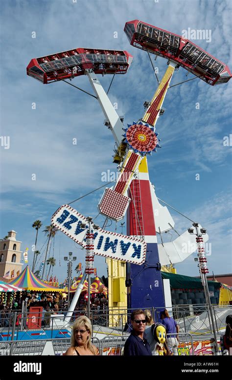 Carnival rides San Diego County Fair Del Mar California USA Stock Photo ...