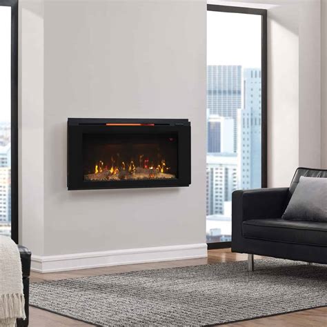 Helen 48" Wall Mounted Electric Fireplace, Black - Fireplacess.com