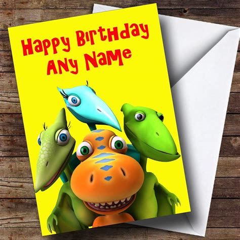 Dinosaur Train Personalised Birthday Card: Amazon.co.uk: Office Products