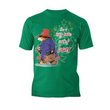 Paddington Bear Xmas Tree Rare Official Men's T-Shirt (Green) | Paddington bear, Paddington ...