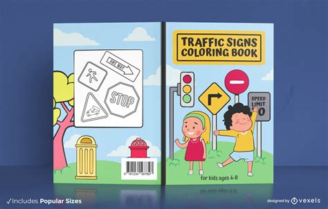 Traffic Signs Book Cover Design Kdp Vector Download